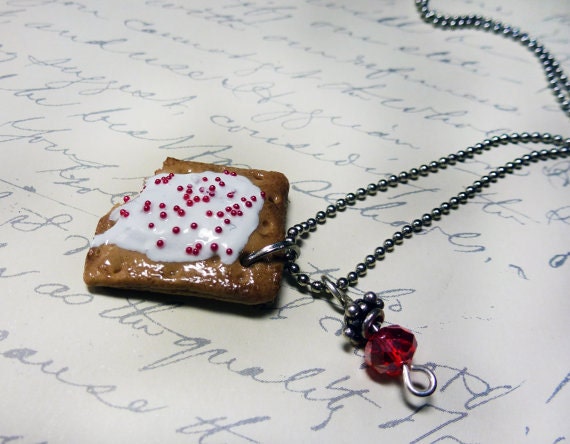 Strawberry Poptart Necklace - SCENTED