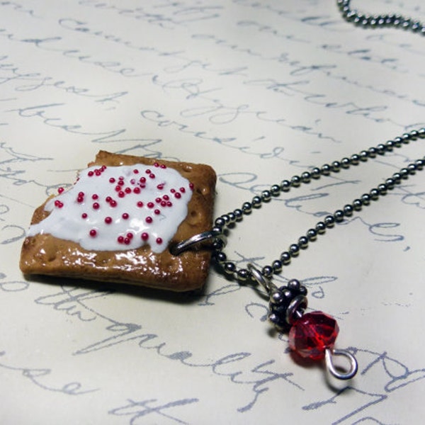 Strawberry Poptart Necklace - SCENTED