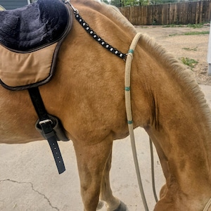 Rein Keeper / Grazing Rein Saver – Handmade Paracord Horse Tack Accessory. Custom colors.