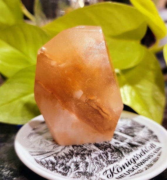 Honey Calcite Gemstone Soap... with hidden real gemstone