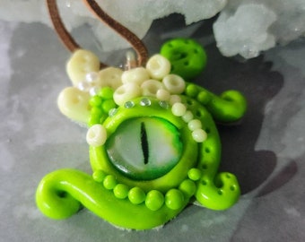 Dragon Eye Pendant - Neon Green