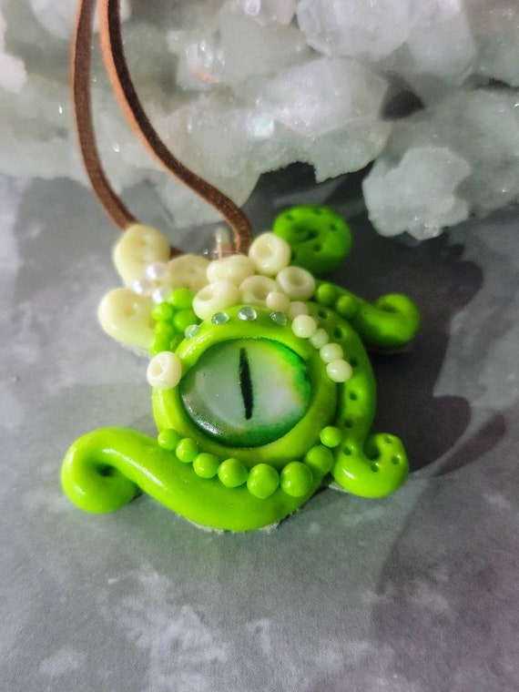 Dragon Eye Pendant - Neon Green