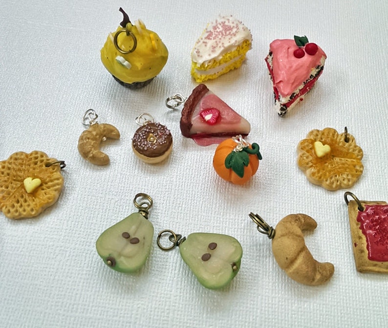 Polymer Clay Food Charms 13 Charms Etsy