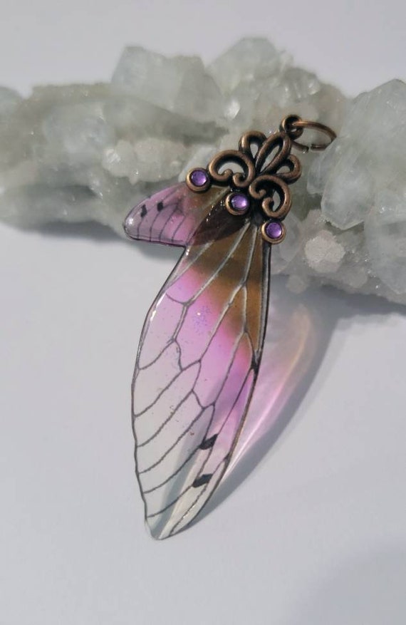 Iridescent FAIRY Wings Charm - Choose your charm