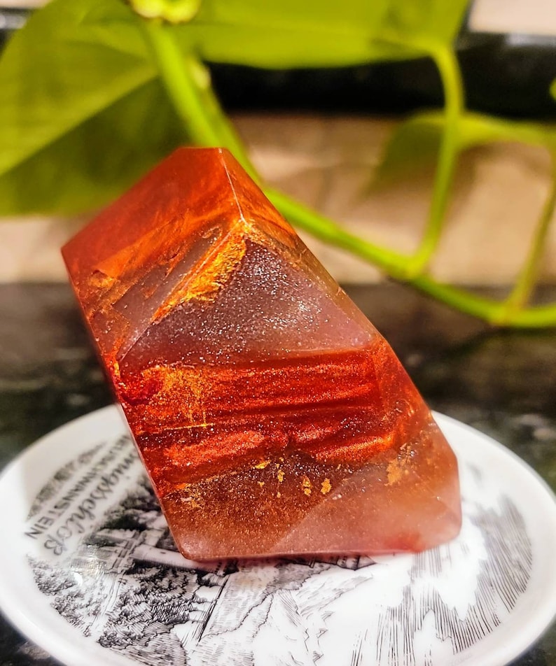 Red Gemstone Soap... with hidden real gemstone image 1
