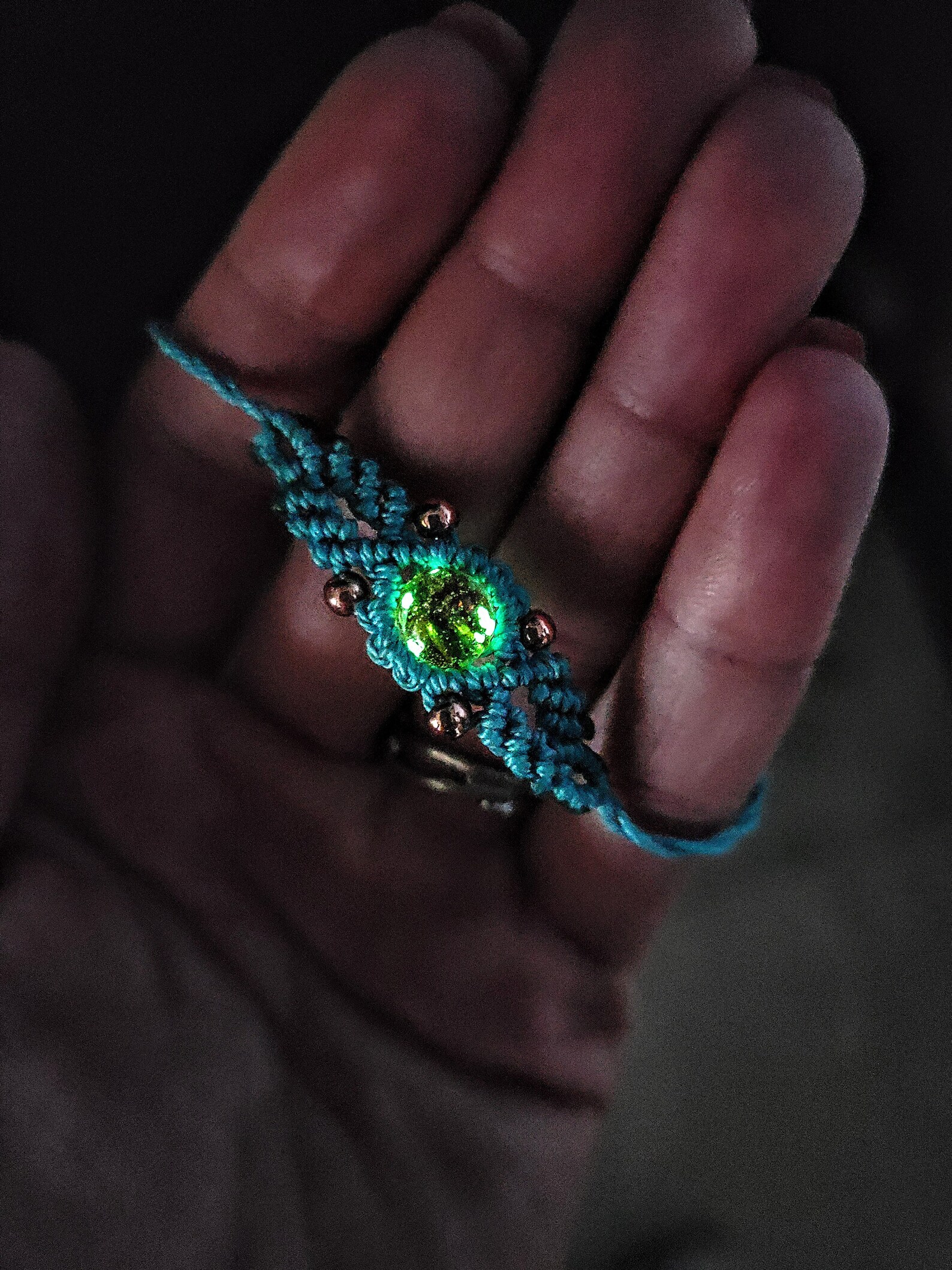 Micro Macrame Bracelet - Coraline. Glow in the Dark. Choose Your Color ...