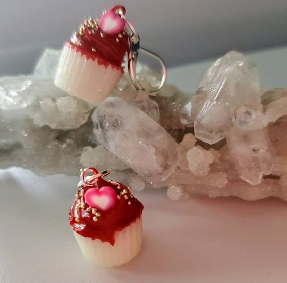 Red Velvet Cupcake Earrings - SCENTED