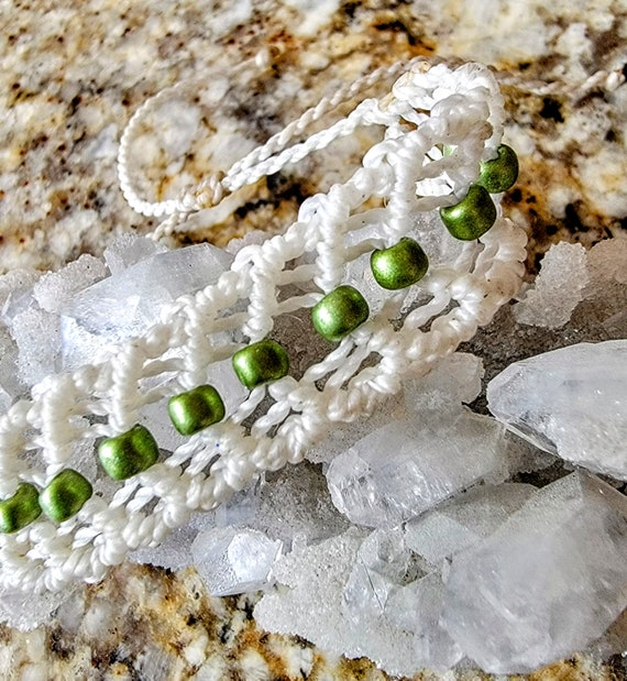 Micro Macrame Bracelet - Lacey. Choose your color.