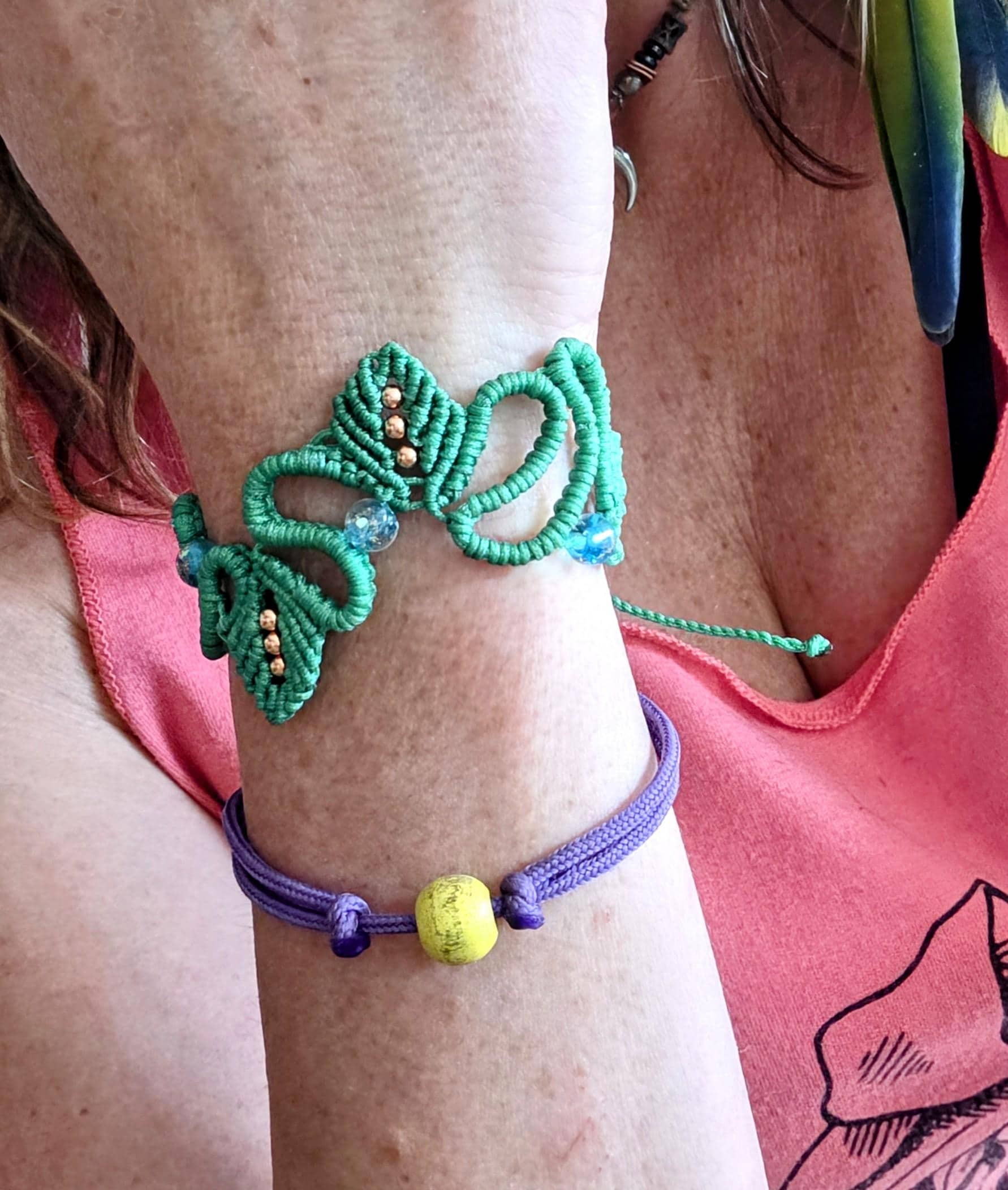 Micro Macrame Bracelet - Fairy Vine. Glow in the Dark. Choose Your ...