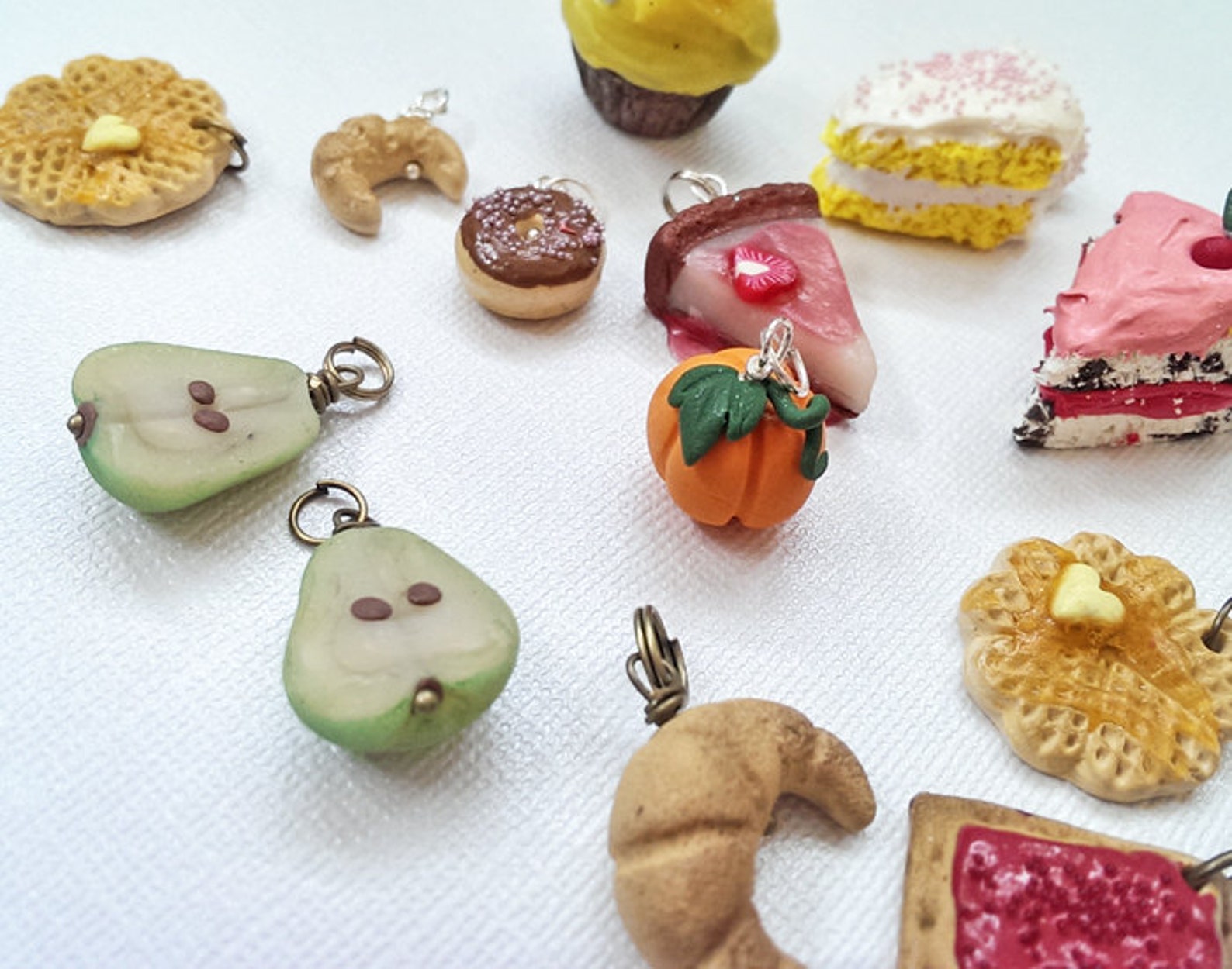 Polymer Clay Food Charms 13 Charms Etsy