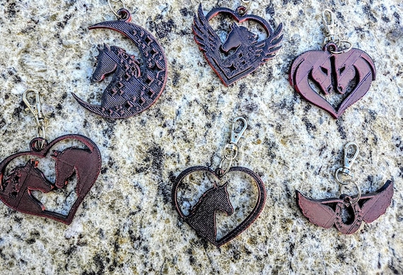 Horse-Themed Bag Charm | 3D Printed Horse Keychain | Purse Charm | Backpack Charm | Western Saddle Charm | Horse Lover Gift