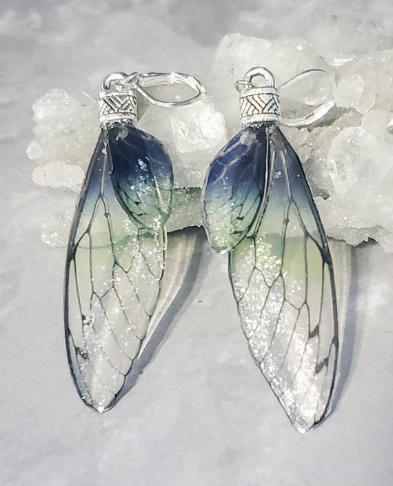 Iridescent FAIRY Wings Earrings - Quiet Lake