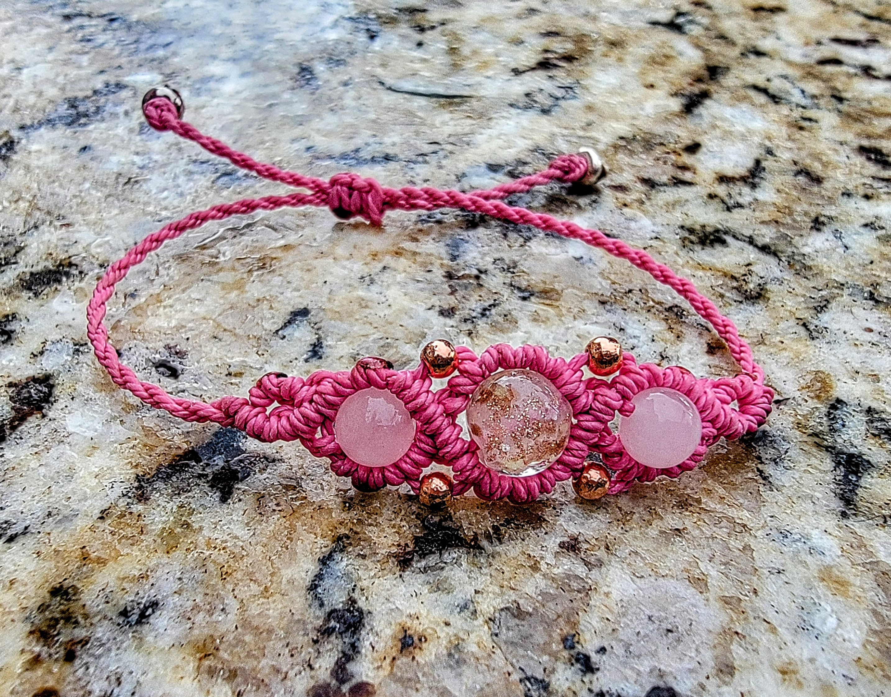 Micro Macrame Bracelet - Trinity. Glow in the Dark. Choose Your Cord ...