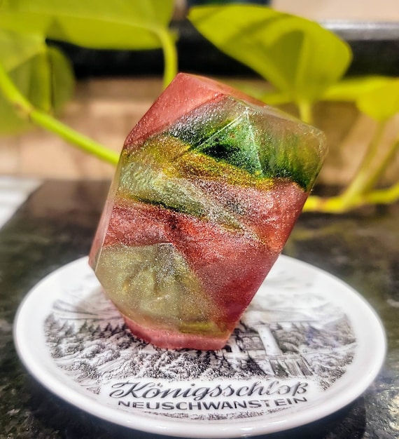 Watermelon Tourmaline Gemstone Soap... with hidden real gemstone