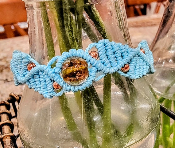 Micro Macrame Bracelet - Phoebe. Glow in the dark. Choose your color.