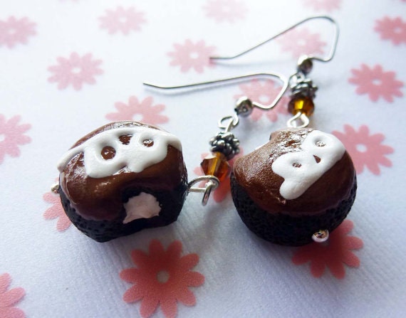 Hostess Cupcake Earrings