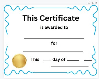 Certificado de remolino azul