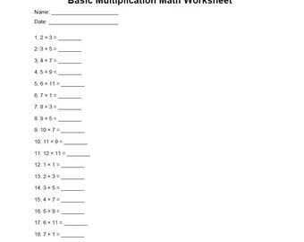 Mathe Arbeitsblatt zum Einmaleins