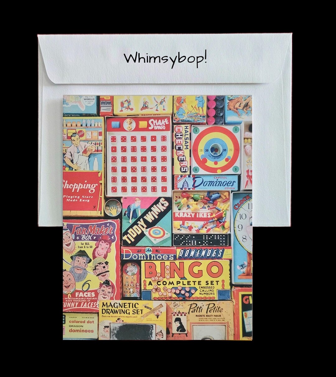 Note Card - Vintage Games - Etsy