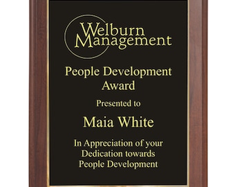 Engraved Award Wood Plaque, Trophy Award, Achievement Award, Sports Award, Retirement Plaque, Graduation Award, Employee Recognition Award