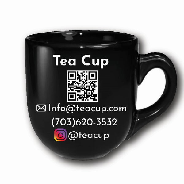 Qr Code Coffee Cup Etsy