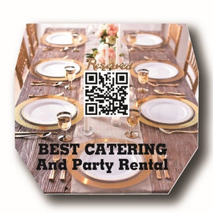 Custom Code Catering Catering Business Cards QR Code, Party Supply Business Cards, Die Cut ...