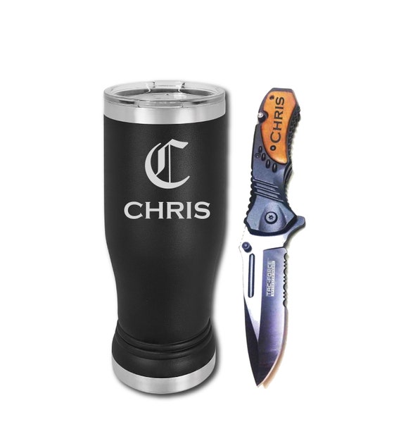 Groomsmen Tumbler Knife Gift Set of 7 Personalized Groomsman Gift