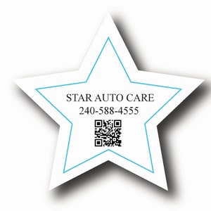 Star Shaped Business Cards QR Code, Business Cards, Die cut Business Cards, Custom Shaped Business Cards, Unique, Cool Business Cards