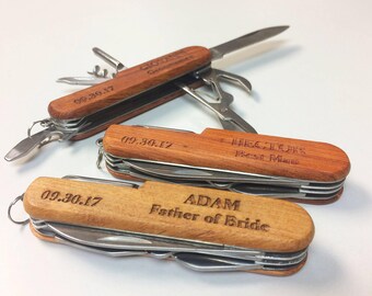 Regalo para padrinos de boda, cuchillo grabado, regalos para padrinos de boda, navaja de bolsillo, regalo de navaja para padrinos de boda, regalo de boda, cuchillo plegable, juego de cuchillos personalizado /
