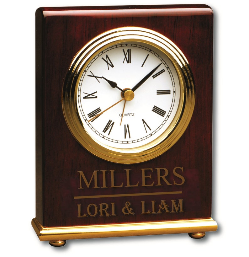 The clock is the desk. Desk clock.