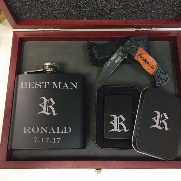 Groomsmen Gift Set, Groomsmen Gift, Man Gift, Personalized Knife, Groomsman Gift Box, Personalized Knives Set, Engraved Gift, Best man Gift