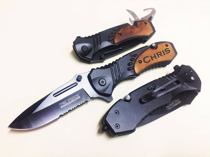 Groomsmen Proposal Gift Set of 8 Personalized Pocket Knives 0 - изображение...