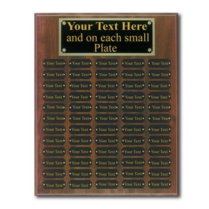 Perpetual Plaque Award 16&quot;X20&quot;, 60 Multiple Name plates, Personalized Perpetual Award, Engraved Trophy, Achievement Award, 16X20 Sport Award