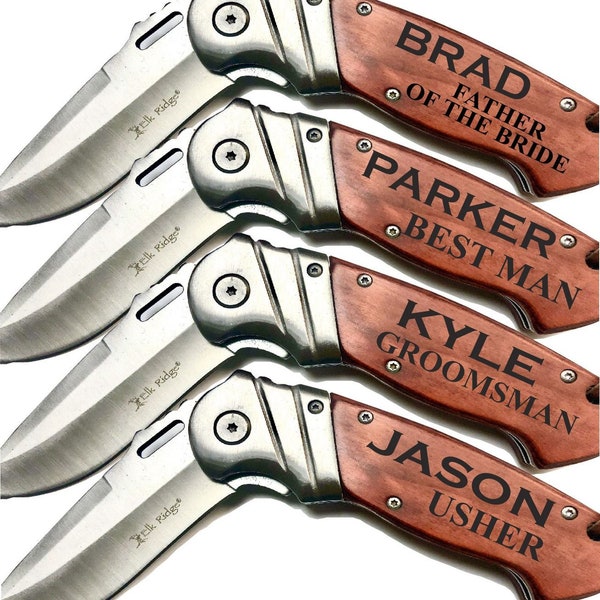 Groomsmen Gift, Groomsman Proposal, Set of 6, Groomsman Gifts, Groomsmen Gift Set, Personalized Knife, Best Man Gift, Wedding Gift Ideas