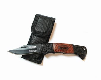 navaja de bolsillo, navajas grabadas, regalo para padrinos de boda, juego de 2, navaja personalizada, navaja plegable, regalo para padrinos de boda, regalo para acomodadores, juego de navajas personalizado /