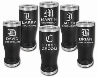 Groomsmen Tumbler | Set of 2 | Personalized Stainless Steel Mug | Groomsmen Gifts | Groomsmen Proposal Set | Custom Engraved Best Man Cup |