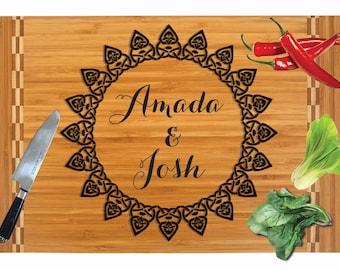 Personalize Cutting Board - Wood Engraved Custom Cutting Board, Wedding Gift, Housewarming Gift, Anniversary, Engagement, Christmas Gifts