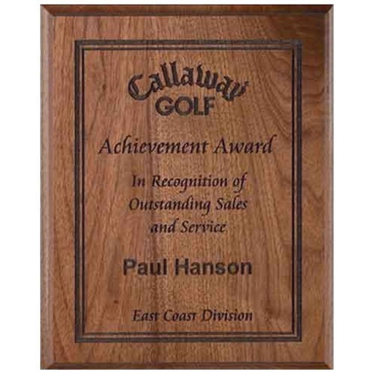 Engraved Dark Wood Plaque Award 6X8 Custom Trophy Award Etsy