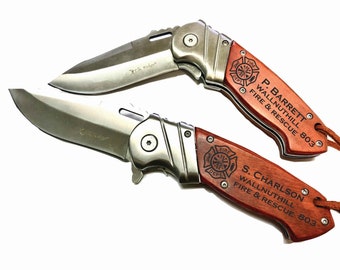 Police Officer Gifts, Law Enforcement Gifts, Police Retirement, Gift for Dad, Personalized Gift, Gift for Brother, Engraved Knife