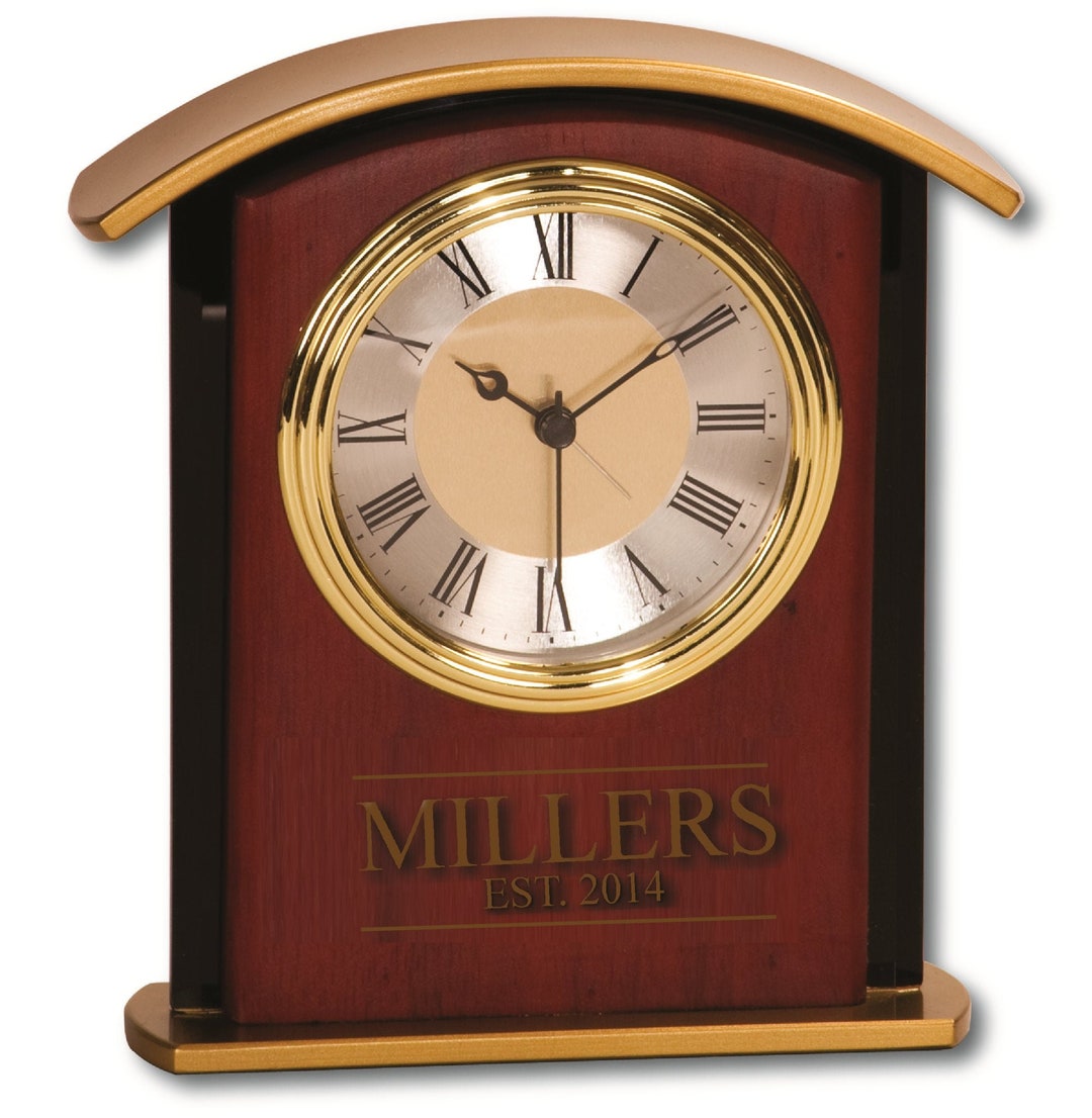 Personalized Desk Clock Wedding Gifts Housewarming Gift Etsy