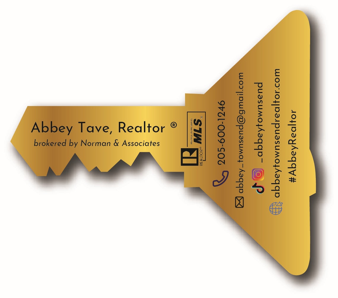 Key Business Cards Die Cut Business Cards Realtor Business | Etsy