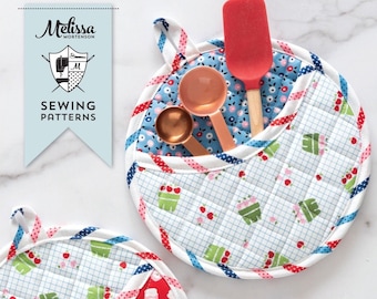 Quilted Round Potholder Parade Pattern | Digital PDF Sewing Pattern by Melissa Mortenson of Polka Dot Chair