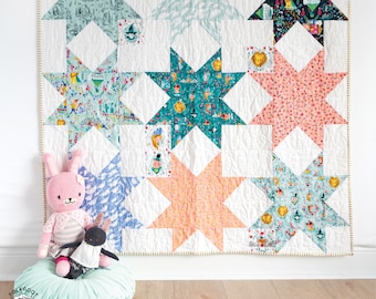 Simple Sawtooth Star Quilt Pattern | Digital PDF by Melissa Mortenson of Polka Dot Chair