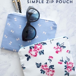 Simple Zip Pouch Sewing Pattern with Two Options | Digital PDF