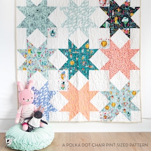 Simple Sawtooth Star Quilt Pattern | Digital PDF by Melissa Mortenson of Polka Dot Chair