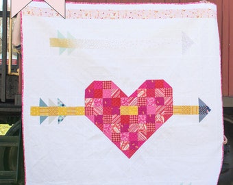 Valentine's Day Cupid's Arrow Quilt Pattern PDF