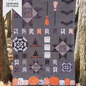 Spooky Sampler Halloween Quilt Pattern | Digital PDF