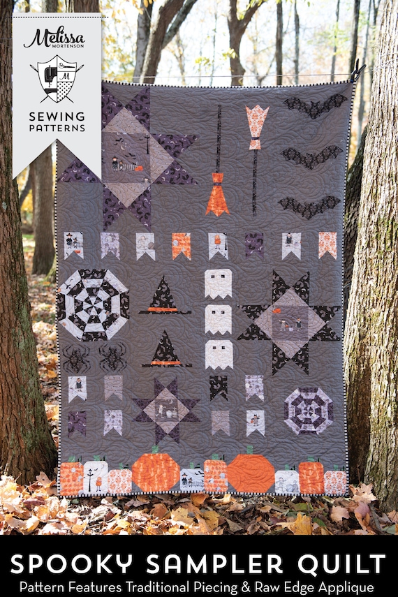 Spooky Sampler Halloween Quilt Pattern Digital PDF Etsy