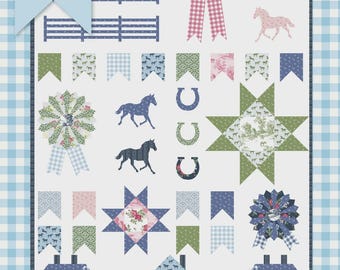 Quiltpatroon bluegrass sampler - digitaal pdf-quiltpatroon door Melissa Mortenson van Polka Dot Chair