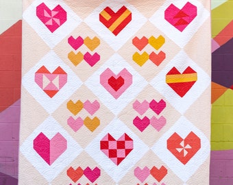 All the Hearts 2021 Quilt Block of the Month | Digital PDF Pattern